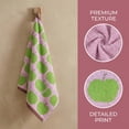 thumbnail image 3 of Unique Bargains 4Pcs Fruit Printed Cotton Soft Absorbent Face Cloths Green 13" x 13", 3 of 8