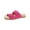 Pink Nubuck, variant on Womens Milaa Faux Leather Buckle Slide Sandals