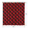 thumbnail image 5 of Red Black Checkerboard Checkered Pattern Shower Curtain 72"x72" ,Bathroom Decorative Shower Curtains Set with 12 Hooks,Modern Waterproof Washable Shower Curtain, 5 of 6