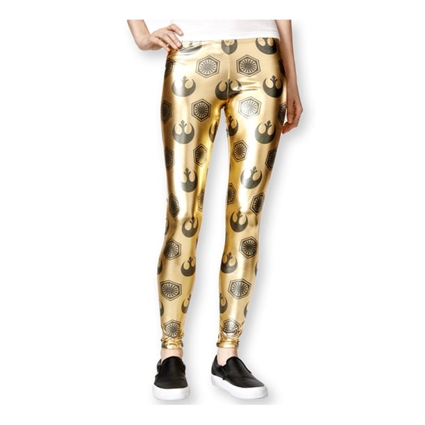Mighty Fine Womens Empire & Rebel Casual Leggings, Metálico, XS