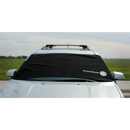 Delk Polarshield Winter Windshield Cover with Security Panels, Black, (Best Car Cover For Winter)