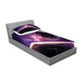 thumbnail image 2 of Ambesonne Galaxy Fitted Sheet & Pillow Sham Set, Nebula Celestal Cornet, Twin, Magenta Mauve, 2 of 2