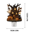 thumbnail image 2 of DAMAI Tree House Plug in Night Light,Halloween 2D Hand‑Painted Spooky Ghost Pumpkin Witch Decor Resin Lamp,Wall Plug Nightlight For Hallway Bedroom Entryway Console Shelf Decor, 2 of 7