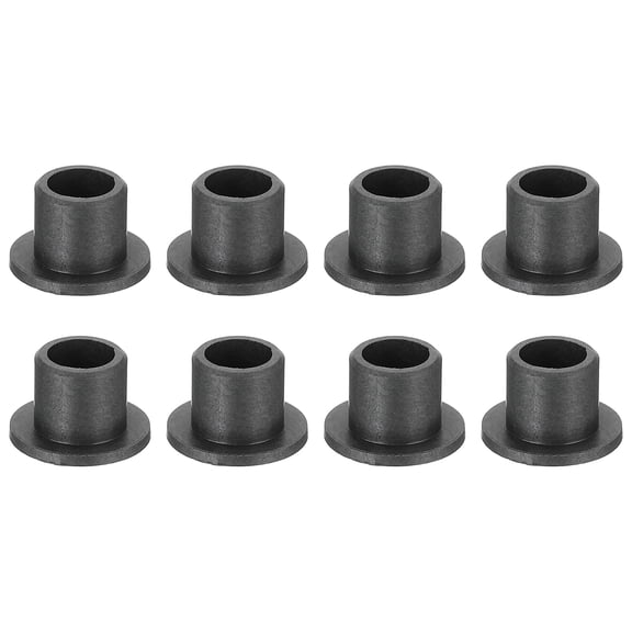 8 Pack Flanged Sleeve Bearing, Plastic Bushing ID 5mm x OD 7mm x Length 7mm POM Bushing, Black