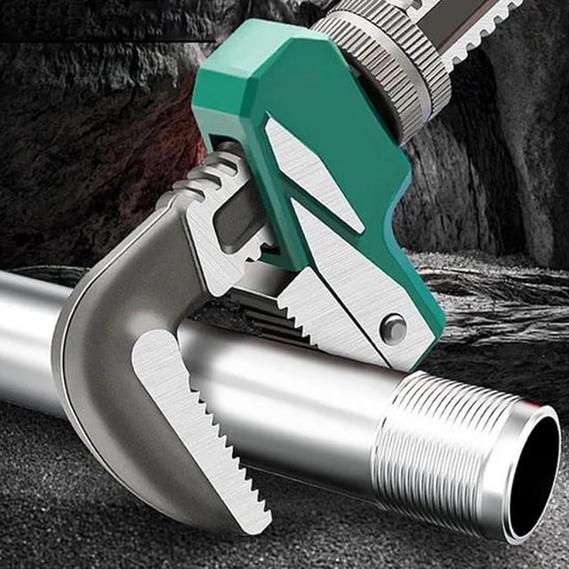 Universal Pipe Pliers | Multifunctional Throat Wrench | High Carbon Steel Clamp Head | Wide 74mm Jaw Opening | Rubber Handle | Adjustable Worm Nut | Durable for Plumbing & Mechanical Tasks | 1 Piece