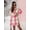 Pink, variant on Women's Fashion Long Sleeve Color Plaid Brushed Woolen Long Coat