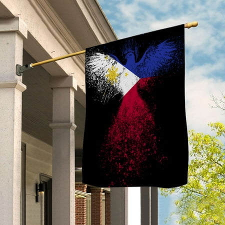 Philippine Flag With Eagle Painting - Proud Philippines House Flag (29.5x39.5) Double-Sided Decorative Polyester Indoor/Outdoor Flag