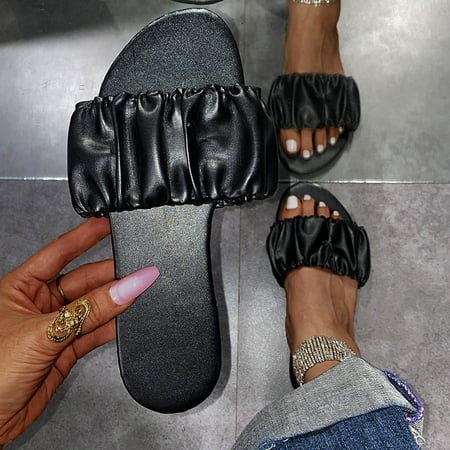 

KKCXFJX slippers for women Sandals Women Flat Slippers Open Toe Comfy Beach Roman Shoes Flip Flop Gift