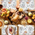 thumbnail image 4 of Fall Placemats Set of 6 White Pumpkin Autumn Place Mats Thanksgiving Placemat Autumn Green Vine Leaf Table Mats for Dining Kitchen Table Holiday Dinner Party Home Fall Decorations 13x19 Inch, 4 of 8