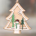 thumbnail image 4 of Coofit Christmas Wooden Ornament Hollow 7PCS Cute Tree Hanging Decoration Holiday Decor, 4 of 10