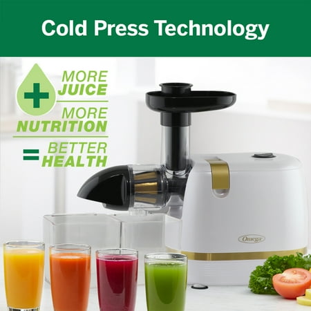Omega Cold Press 365, 150W, White Horizontal Slow Masticating Juicer - White