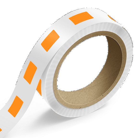 JAM Paper Standard Label Rolls, Rectangle, 1 1/2 x 3, Neon Orange, 125 Labels/Roll
