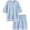 Clear Blue, variant on Womens Knit Lounge Set 2 Piece Sweater Sets Short Sleeve Pullover Tops Loungewear Clear Blue S