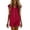 Red, variant on Women Summer Shorts Rompers Short Sleeve Button Down Romper V Neck Wide Leg Jumpsuit
