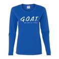 thumbnail image 2 of Wild Bobby Goat God Over All Things Inspirational/Christian Women Graphic Long Sleeve Tee, Royal, XX-Large, 2 of 6