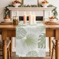thumbnail image 2 of Table Runners 70 Inches Long Dress Scarves, Sage Green Palm Leaves Farmhouse Coffee/Dining/Kitchen Table Decor, Holiday Table Runner, Tropical Botanical Summer 13x70 Inch, 2 of 9