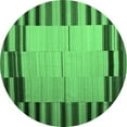 thumbnail image 1 of Ahgly Company Indoor Round Abstract Emerald Green Contemporary Area Rugs, 4' Round, 1 of 4
