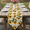 thumbnail image 5 of Vintage Sunflower Table Runner 108 Inches Long Watercolor Yellow Floral Farmhouse Table Runners for Dining Room Tabletop Dresser Scarf Home Party Banquet Wedding Holiday Decoration, 5 of 9
