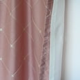 thumbnail image 3 of Home Soft Things 2 Piece Doris Diamond Embroidery Faux Silk Curtain set - Silver Pink - 60" x 96", 3 of 8