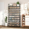thumbnail image 3 of MMIZTFC 10 Tier Shoe Rack Tall Large Capacity Wide Shoe Organizer with Two Hooks Sturdy Metal Shoe Shelf for Entryway, Closet, Bedroom, 3 of 9