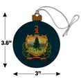 thumbnail image 6 of Rustic Vermont State Flag Distressed USA Wood Christmas Tree Holiday Ornament, 6 of 6