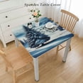 thumbnail image 2 of nygtbtfer  Rectangle  Boho Tablecloth Reindeer Cardinal Snow White Printed Fabric Spill Resistant for Home Family Gathering Holiday Party Kitchen Dining Winter, 2 of 7