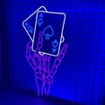 thumbnail image 3 of Skull Poker Neon Sign, Art Wall Decor, 3 of 4