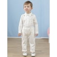 thumbnail image 6 of CARETOO Toddler Boy Clothes Suit Formal 3Pcs Outfits Formal Shirt Bowtie Suspender Pants 95% Cotton, 6 of 16