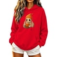 thumbnail image 2 of Ynynloco Women's Halloween Graphic Ghost Hooded Sweatshirt Fall Long Sleeve Pullover Casual Tops with Pocket, 2 of 5