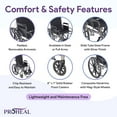 thumbnail image 4 of ProHeal Premium 20” Reclining Wheelchair with Elevating Legrests, Headrest Support, Removable Desk Arms, - 300LB Capacity, 4 of 8