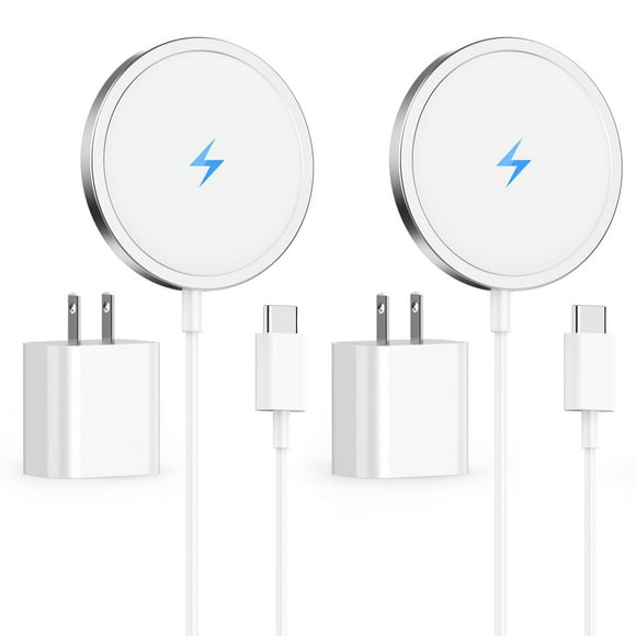 Cargador inalámbrico magnético QWOSE, paquete de 2 adaptadores USB-C de 20 W