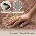 thumbnail image 6 of ODIKA 9'x12' Washable Area Rug Boho Gothic Retro Cottagecore Whimsical Beige Maximalist Pink Vintage Refined for Great Room, Indoor Concept, Large Living Low Pile, Flatwoven, 6 of 7