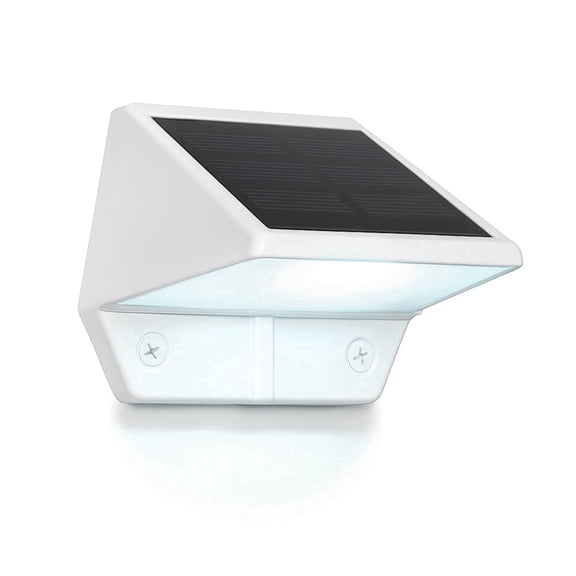 Classy Caps White Aluminum Solar Deck and Wall Light