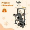 thumbnail image 3 of Gymax 71'' Tall Cat Tree for Indoor Cats Modern Multi-Level Cat Tower Activity Center, 3 of 10