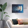 thumbnail image 2 of Naloa White Jellyfish Dansing in the Ocean Print Canvas Picture,Wall Pictures, Modern Decorative Poster,Art Prints for Bedroom, Toilet, 40 x 30 cm, Built-in Wooden Frame, 2 of 6