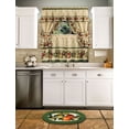 thumbnail image 2 of Traditional Elegance Apple Orchard Cottage Window Curtain Set - 57x36 Tier Pair/57x36 Ruffled Topper with attached valance and tiebacks. - Antique, 2 of 2