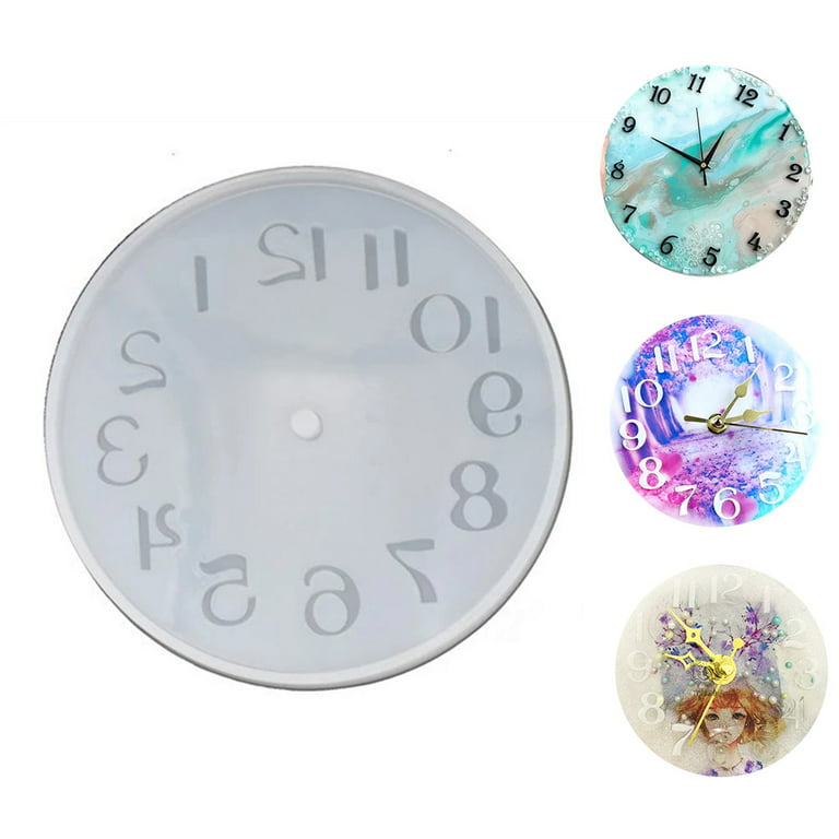 Stuffygreenus 1 Piece Silicone Resin Molds, Big Clock Epoxy Moulds Jewelry  Making Handmade Tool DIY Molds Without Pointer 
