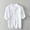 White, variant on FRSASU Mens Linen Shirts Casual Cotton 3/4 Sleeve Regular-Fit Henley T-Shirt Summer Lightweight Beach Yoga Tops White