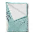 thumbnail image 2 of Vintage Woman Soft Flannel Fleece Blanket, Image of a Lady in a Coat with Long Fur Collar on a Snowy Winter Background, Cozy Plush for Indoor and Outdoor Use, 70" x 90", Multicolor, by Ambesonne, 2 of 5