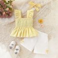 thumbnail image 2 of Paguaki Girl Clothes Set Summer Baby 0 6 12 18 24 Months 2T 3T Girl School Clothes Shorts Set Floral Summer Outfits Cute Baby Clothes, 2 of 8