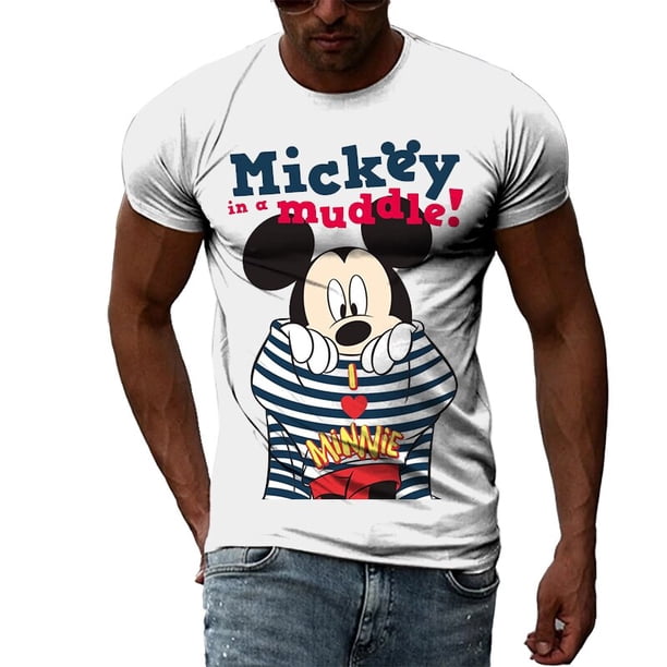 New Disney T Shirts Mickey Mouse Cartoon Anime 3D Print Streetwear Men Women Fashion Oversized T Shirt Kids Boys Girls Tees TopsXL Gao Jinjia LED
