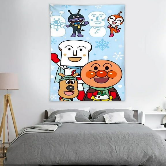 Anpanman Tapestry 40 x 60 Inches With Vivid Colors Realistic Details Easy To Hang And Alean Adding Artistic Charm