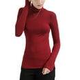 thumbnail image 4 of Sunloudy Women Base Pullover,Long Sleeve Modal Turtleneck Tops,Soft Stretchy Slim Base Layer Shirts, 4 of 8