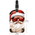 thumbnail image 6 of Square 2Pack PU Leather Santa Claus Cruise Luggage Tag with Privacy Cover and Name ID Tag for Travel Handbags Backpacks Luggage Tags, 6 of 6