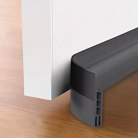 Fmxomd Door Draft Stopper, Self-Adhesive Weather Stripping Seal for Cold Insulation, Bottom/Under Sweep for Exterior & Interior Doors, Seal Blocker Noise, Gray, 39.5"L x 1.77"W