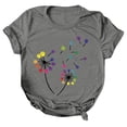 thumbnail image 3 of Gibobby Playera de Verano para Mujer Mujeres To Loose Beach Mujeres Blouse Travel(Gris oscuro,CH), 3 of 5