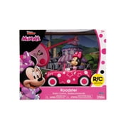 Disney Junior 7.5 Minnie Mouse Roadster RC Remote Control Car Pink 27MHz, Toys for Kids (Pink with Stars/Polka Dots)