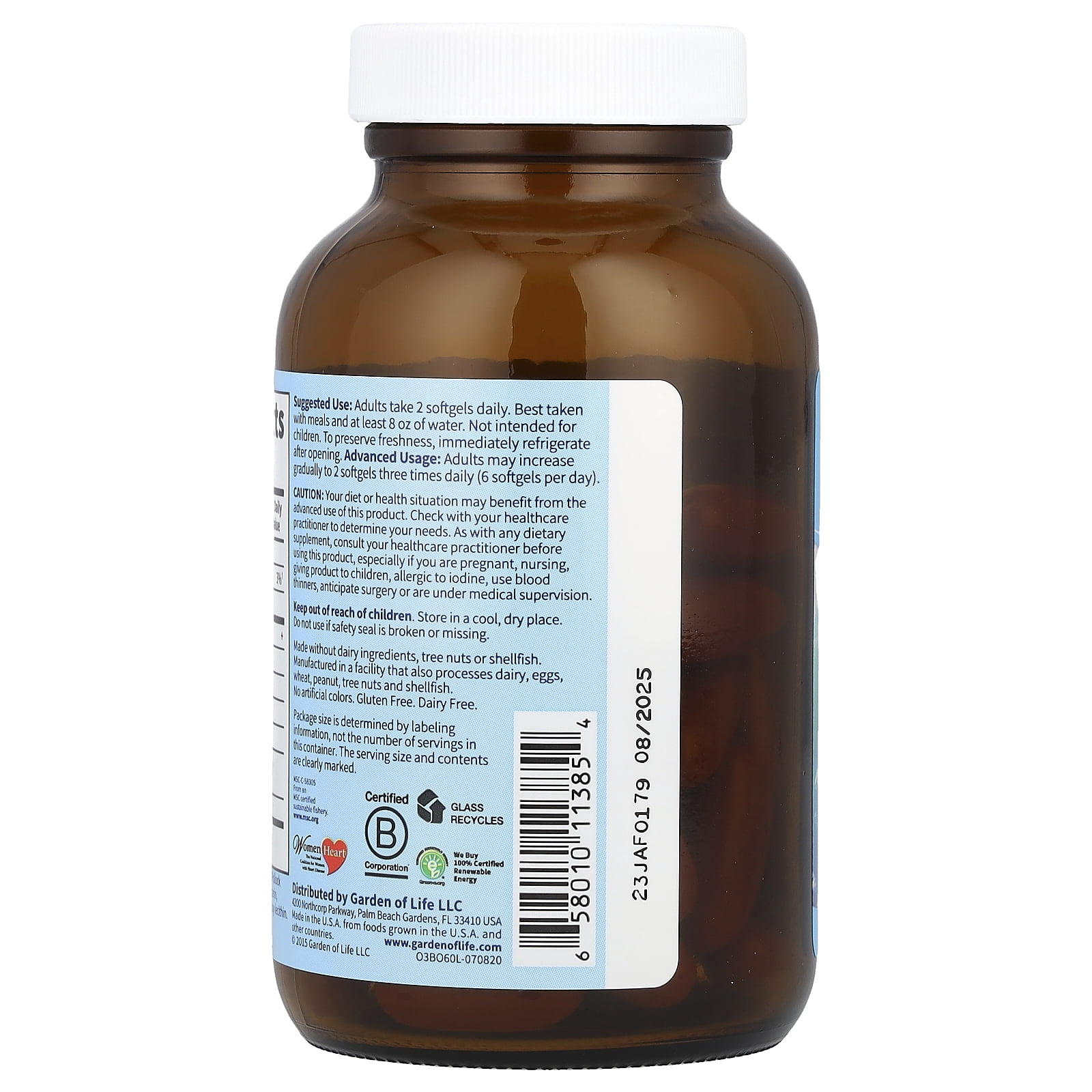 Garden of Life Oceans 3 Beyond Omega-3 Softgels, 60 Ct