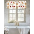 thumbnail image 6 of Christmas Gingerbread Man Valances for Windows Winter Snowflake Food White Kitchen Valance Curtain Rod Pocket Small Curtains for Cafe Bathroom Laundry Basement 42" x 12", 6 of 8
