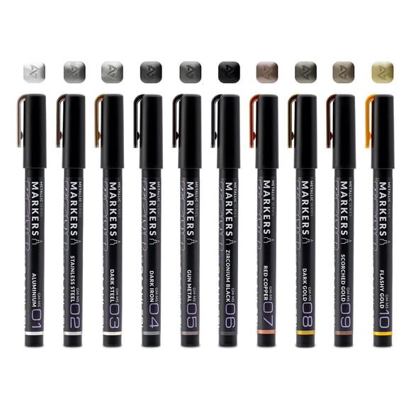 Gaahleri Water Based Acrylic Ink Metallic Series Markers GM-Set